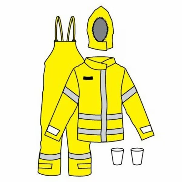 DuraChem 200 NFPA 1990 1992 and NFPA 2112 Certified Multi-Piece Configuration, HiVis Yellow, S/M, Kappler, Mfr#: D2H632HYSMMD9212